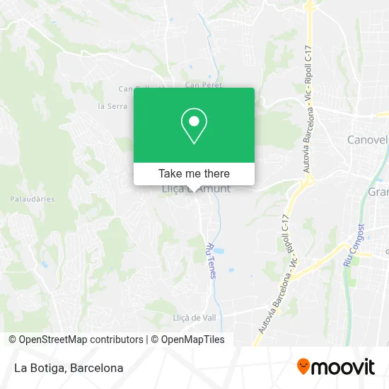 La Botiga map