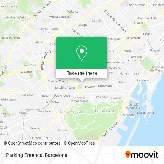 Parking Entenca map