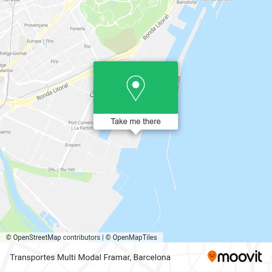 Transportes Multi Modal Framar map