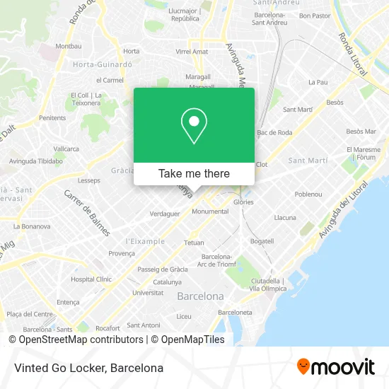 Vinted Go Locker map
