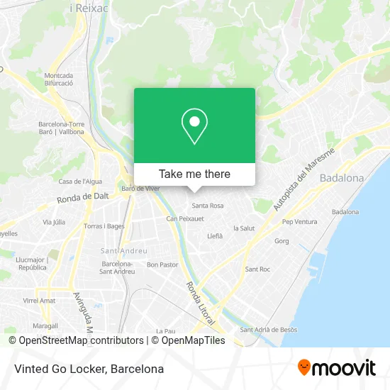 Vinted Go Locker map