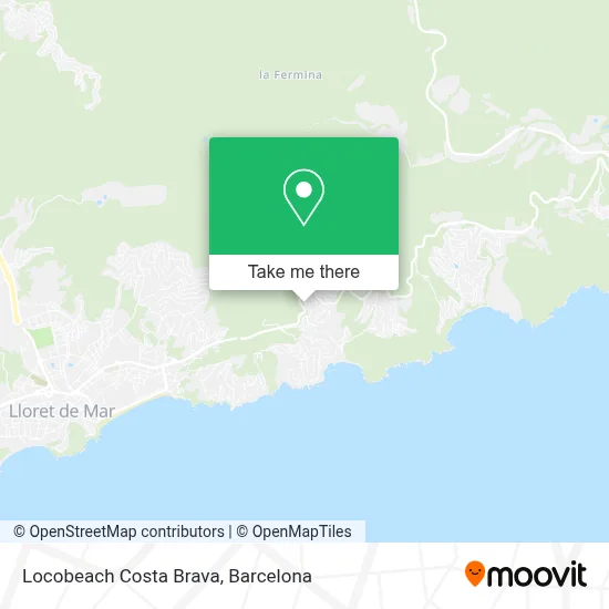 Locobeach Costa Brava map
