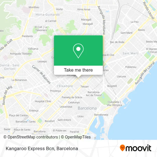 Kangaroo Express Bcn map