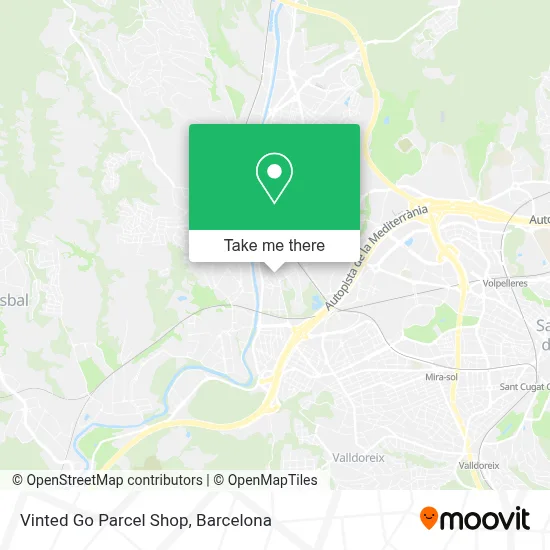 Vinted Go Parcel Shop map