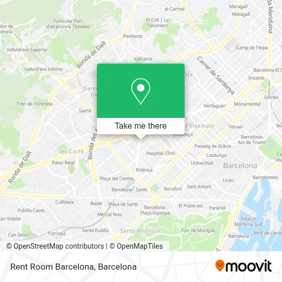 Rent Room Barcelona map