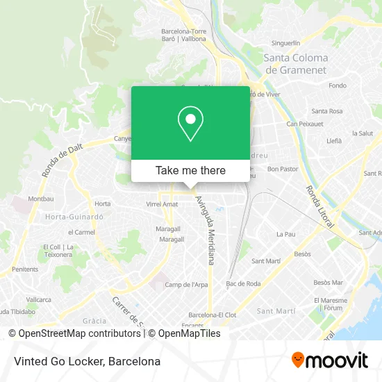 Vinted Go Locker map