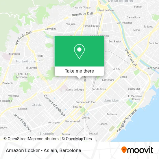 Amazon Locker - Asiain map