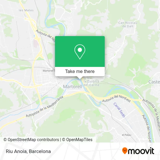 Riu Anoia map