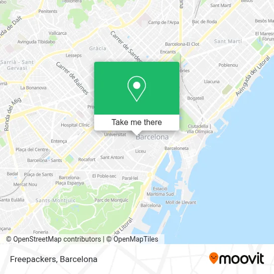 Freepackers map