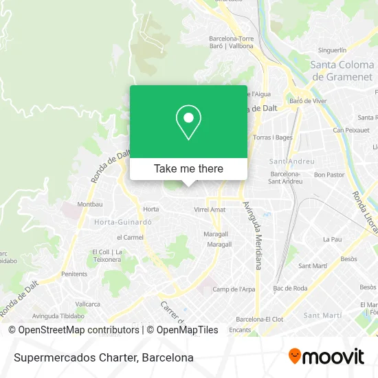 Supermercados Charter map