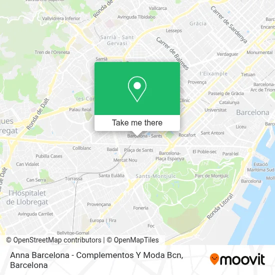 Anna Barcelona - Complementos Y Moda Bcn map