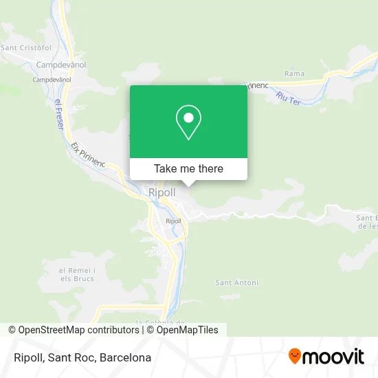 Ripoll, Sant Roc map