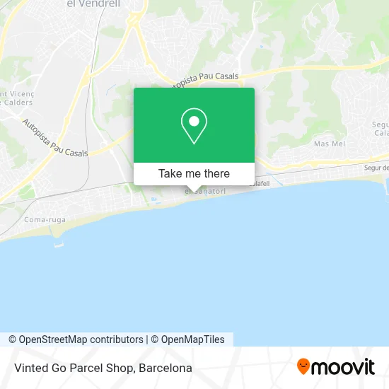 Vinted Go Parcel Shop map