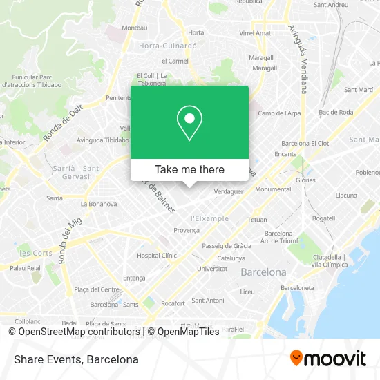 Share Events map