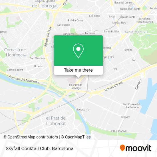 Skyfall Cocktail Club map
