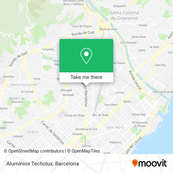 Aluminios Techolux map