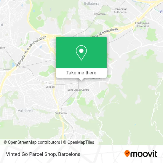 Vinted Go Parcel Shop map