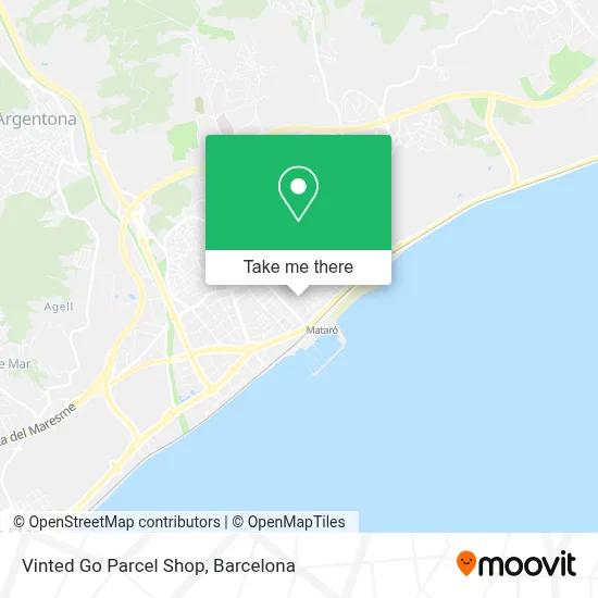 Vinted Go Parcel Shop map