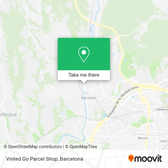 Vinted Go Parcel Shop map