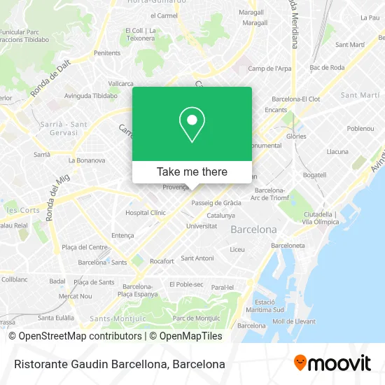 Ristorante Gaudin Barcellona map