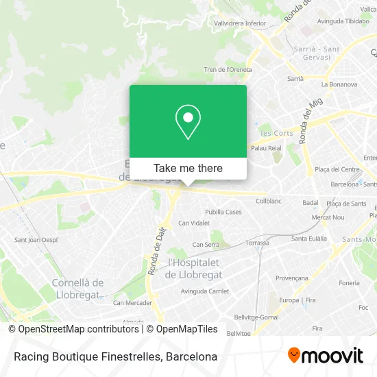 Racing Boutique Finestrelles map