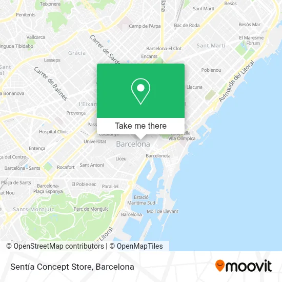 Sentía Concept Store map