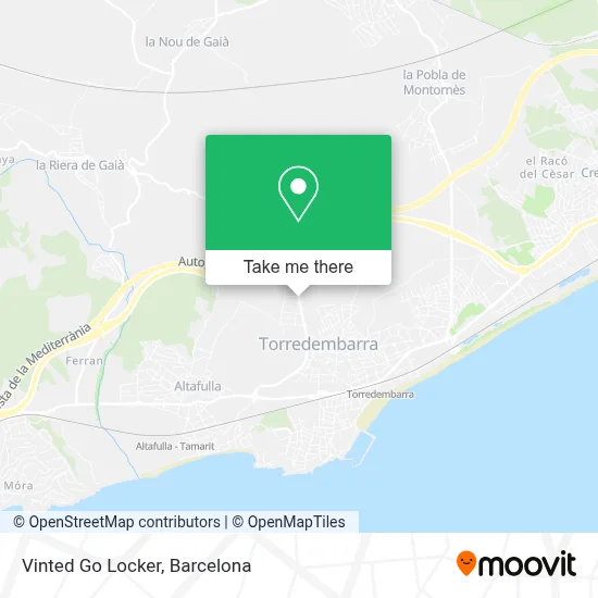Vinted Go Locker map