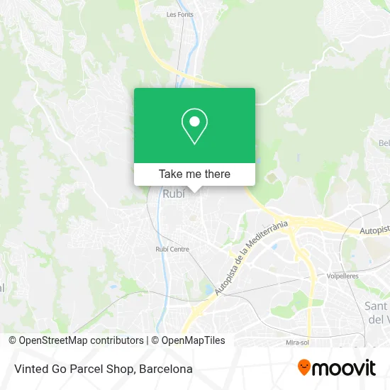 Vinted Go Parcel Shop map