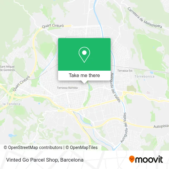 Vinted Go Parcel Shop map