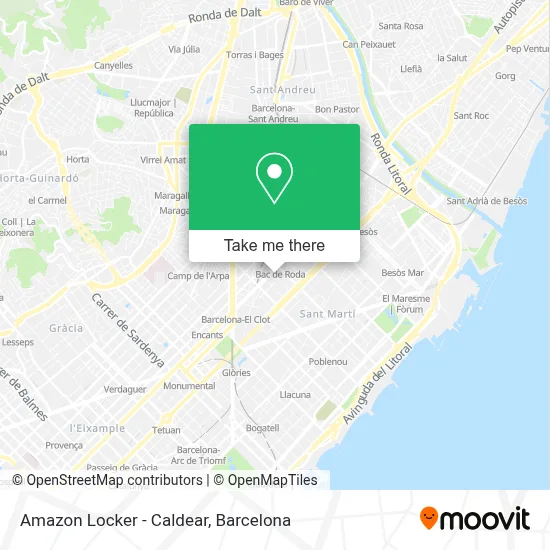 Amazon Locker - Caldear map