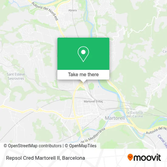 Repsol Cred Martorell II map