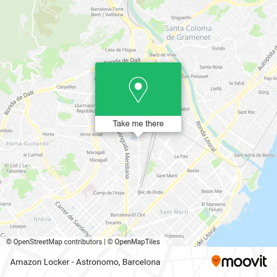 Amazon Locker - Astronomo map
