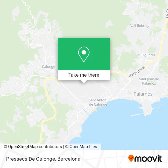 Pressecs De Calonge map