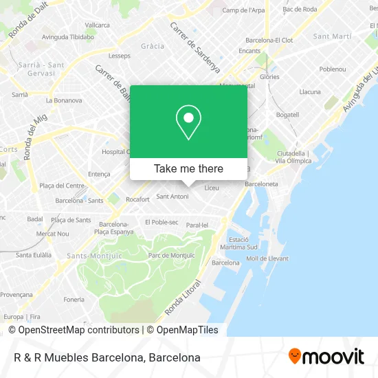 R & R Muebles Barcelona map
