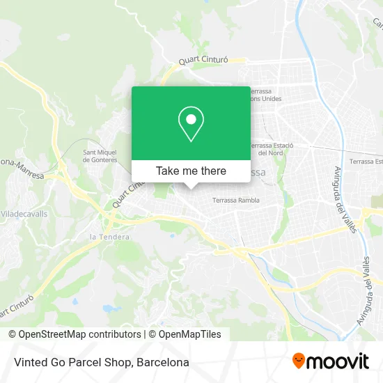 Vinted Go Parcel Shop map