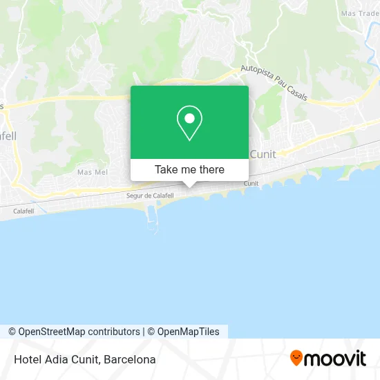 Hotel Adia Cunit map