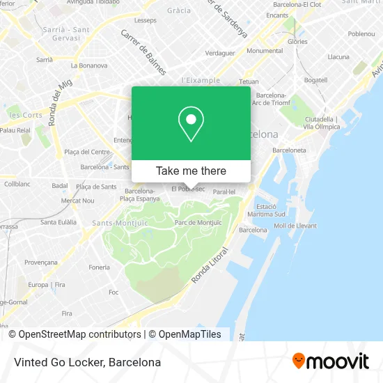 Vinted Go Locker map