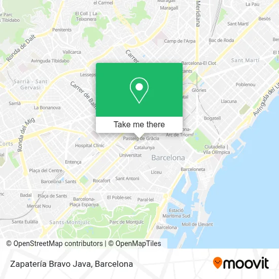 Zapatería Bravo Java map