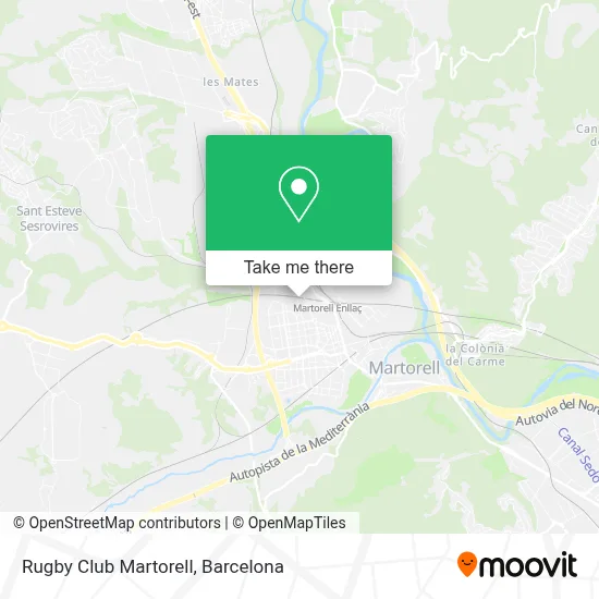 Rugby Club Martorell map