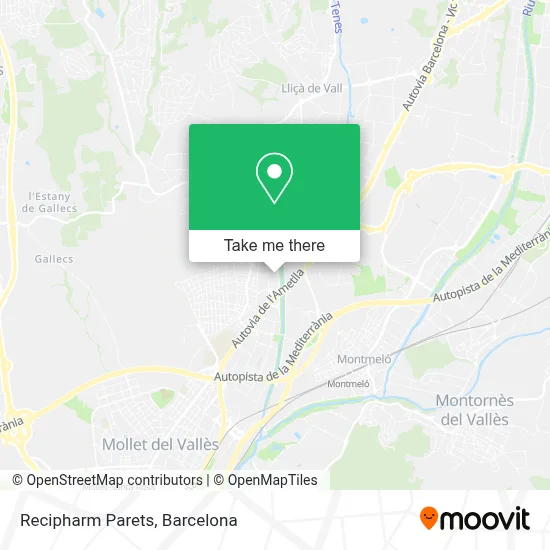 Recipharm Parets map