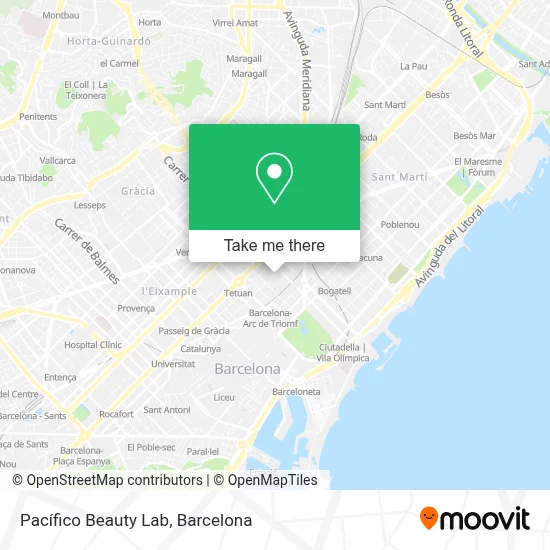 Pacífico Beauty Lab map