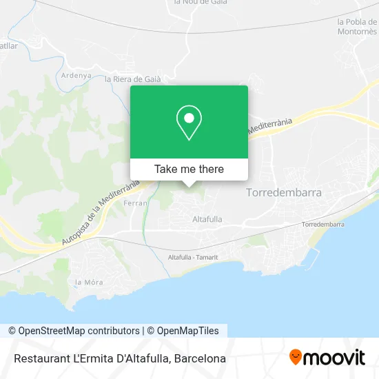 Restaurant L'Ermita D'Altafulla map