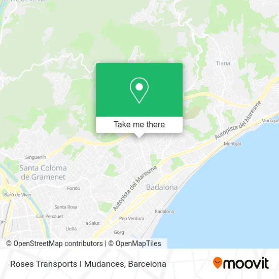Roses Transports I Mudances map
