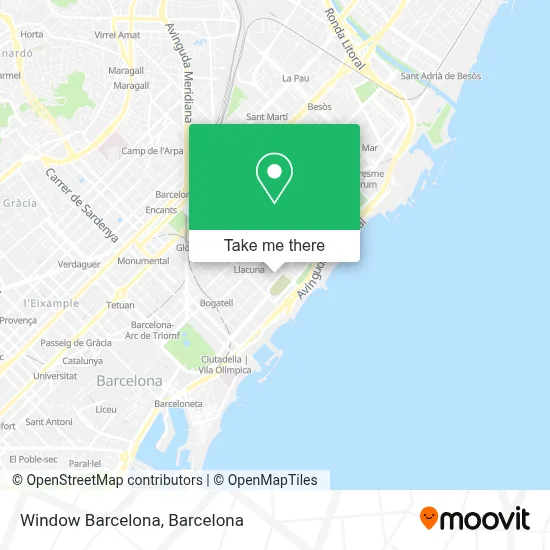 Window Barcelona map