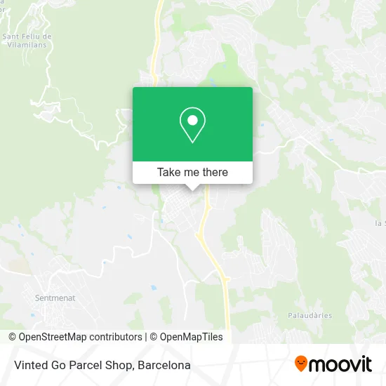 Vinted Go Parcel Shop map