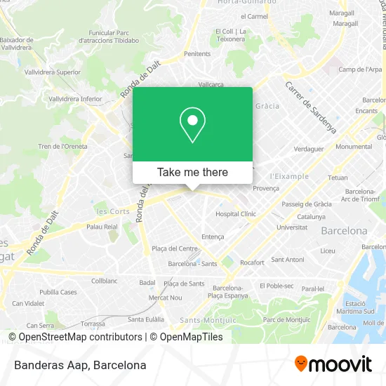 Banderas Aap map