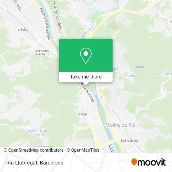 Riu Llobregat map