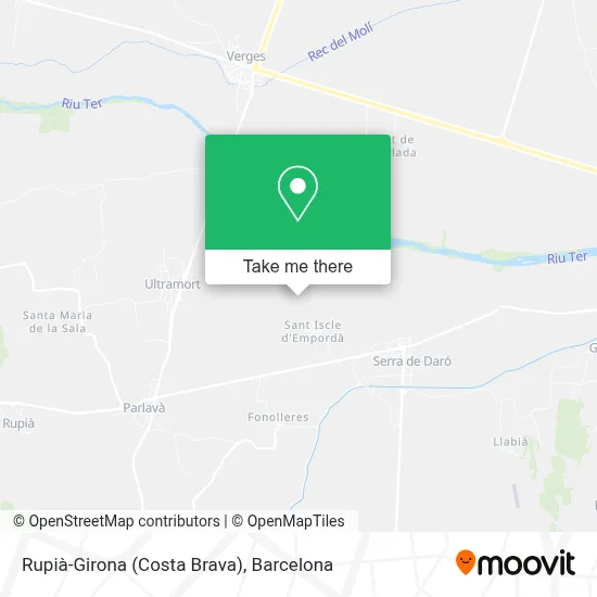 Rupià-Girona (Costa Brava) map