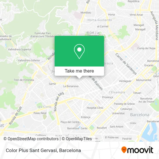 Color Plus Sant Gervasi map