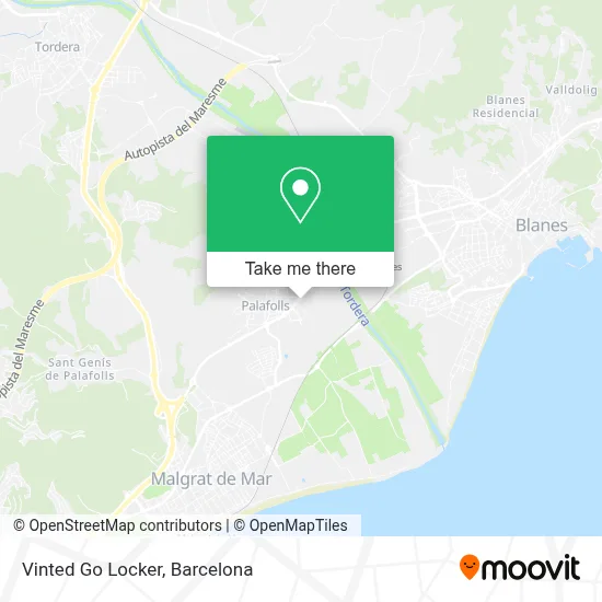 Vinted Go Locker map